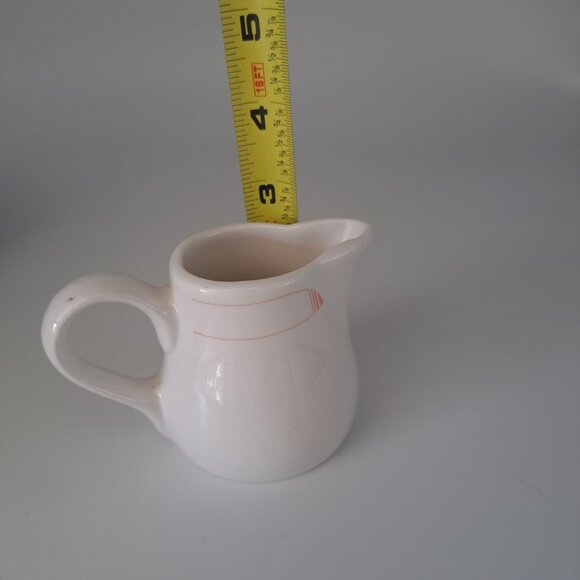 Syracuse Syralite Creamer Pitcher With Orange Stripe Design - Picture 10 of 10